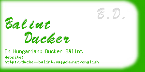 balint ducker business card